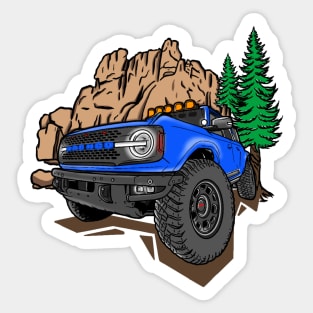 Ford Bronco Design - Blue Bronco Sticker